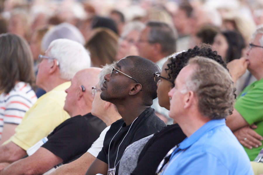 Education Week audience listening to presenter